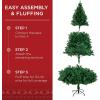 imageBest Choice Products 6ft PreLit Christmas Tree Premium Hinged Artificial Pine Lighted Holiday Tree for Home Office w 1000 Branch Tips 250 Lights Metal Hinges Foldable BaseMulticolor Lights