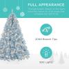 imageBest Choice Products 6ft PreLit Christmas Tree Premium Hinged Artificial Pine Lighted Holiday Tree for Home Office w 1000 Branch Tips 250 Lights Metal Hinges Foldable BaseIce Blue