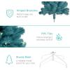 imageBest Choice Products 6ft PreLit Christmas Tree Premium Hinged Artificial Pine Lighted Holiday Tree for Home Office w 1000 Branch Tips 250 Lights Metal Hinges Foldable BasePeacock Blue