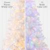 imageBest Choice Products 6ft PreLit Christmas Tree Premium Hinged Artificial Pine Lighted Holiday Tree for Home Office w 1000 Branch Tips 250 Lights Metal Hinges Foldable BaseWhite