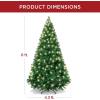 imageBest Choice Products 6ft PreLit Christmas Tree Premium Hinged Artificial Pine Lighted Holiday Tree for Home Office w 1000 Branch Tips 250 Lights Metal Hinges Foldable BaseClearWhite Lights