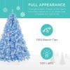 imageBest Choice Products 6ft PreLit Christmas Tree Premium Hinged Artificial Pine Lighted Holiday Tree for Home Office w 1000 Branch Tips 250 Lights Metal Hinges Foldable BaseBaby Blue