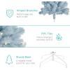 imageBest Choice Products 6ft PreLit Christmas Tree Premium Hinged Artificial Pine Lighted Holiday Tree for Home Office w 1000 Branch Tips 250 Lights Metal Hinges Foldable BaseIce Blue