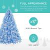 imageBest Choice Products 6ft PreLit Christmas Tree Premium Hinged Artificial Pine Lighted Holiday Tree for Home Office w 1000 Branch Tips 250 Lights Metal Hinges Foldable BaseBaby Blue