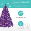 imageBest Choice Products 6ft PreLit Christmas Tree Premium Hinged Artificial Pine Lighted Holiday Tree for Home Office w 1000 Branch Tips 250 Lights Metal Hinges Foldable BasePurple