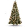 imageBest Choice Products 6ft PreLit PreDecorated Pine Hinged Artificial Christmas Tree w 1000 Flocked Frosted Tips 59 Pine Cones 250 Lights Metal Base9ft