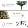 imageBest Choice Products 6ft PreLit PreDecorated Pine Hinged Artificial Christmas Tree w 1000 Flocked Frosted Tips 59 Pine Cones 250 Lights Metal Base9ft