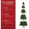 imageBest Choice Products 6ft PreLit PreDecorated Spruce Hinged Artificial Christmas Tree w 798 Tips Pinecones Berries 250 Lights Metal Base12ft