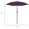 imageBest Choice Products 75ft HeavyDuty Round Outdoor Market Table Patio Umbrella wSteel Pole Push Button Tilt Easy Crank Lift  Sky BlueAmethyst Purple