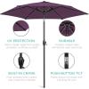 imageBest Choice Products 75ft HeavyDuty Round Outdoor Market Table Patio Umbrella wSteel Pole Push Button Tilt Easy Crank Lift  Sky BlueAmethyst Purple