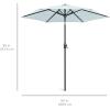 imageBest Choice Products 75ft HeavyDuty Round Outdoor Market Table Patio Umbrella wSteel Pole Push Button Tilt Easy Crank Lift  Sky BlueBaby Blue