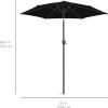 imageBest Choice Products 75ft HeavyDuty Round Outdoor Market Table Patio Umbrella wSteel Pole Push Button Tilt Easy Crank Lift  Sky BlueBlack