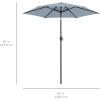 imageBest Choice Products 75ft HeavyDuty Round Outdoor Market Table Patio Umbrella wSteel Pole Push Button Tilt Easy Crank Lift  Sky BlueBreeze Blue