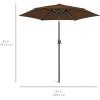 imageBest Choice Products 75ft HeavyDuty Round Outdoor Market Table Patio Umbrella wSteel Pole Push Button Tilt Easy Crank Lift  Sky BlueBrown
