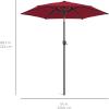 imageBest Choice Products 75ft HeavyDuty Round Outdoor Market Table Patio Umbrella wSteel Pole Push Button Tilt Easy Crank Lift  Sky BlueBurgundy