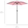 imageBest Choice Products 75ft HeavyDuty Round Outdoor Market Table Patio Umbrella wSteel Pole Push Button Tilt Easy Crank Lift  Sky BlueCarnation