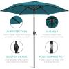 imageBest Choice Products 75ft HeavyDuty Round Outdoor Market Table Patio Umbrella wSteel Pole Push Button Tilt Easy Crank Lift  Sky BlueCerulean