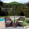 imageBest Choice Products 75ft HeavyDuty Round Outdoor Market Table Patio Umbrella wSteel Pole Push Button Tilt Easy Crank Lift  Sky BlueFern