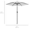 imageBest Choice Products 75ft HeavyDuty Round Outdoor Market Table Patio Umbrella wSteel Pole Push Button Tilt Easy Crank Lift  Sky BlueFog Gray