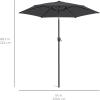 imageBest Choice Products 75ft HeavyDuty Round Outdoor Market Table Patio Umbrella wSteel Pole Push Button Tilt Easy Crank Lift  Sky BlueGray