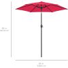imageBest Choice Products 75ft HeavyDuty Round Outdoor Market Table Patio Umbrella wSteel Pole Push Button Tilt Easy Crank Lift  Sky BlueHot Pink