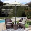 imageBest Choice Products 75ft HeavyDuty Round Outdoor Market Table Patio Umbrella wSteel Pole Push Button Tilt Easy Crank Lift  Sky BlueIvory