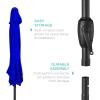 imageBest Choice Products 75ft HeavyDuty Round Outdoor Market Table Patio Umbrella wSteel Pole Push Button Tilt Easy Crank Lift  Sky BlueResort Blue