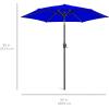 imageBest Choice Products 75ft HeavyDuty Round Outdoor Market Table Patio Umbrella wSteel Pole Push Button Tilt Easy Crank Lift  Sky BlueResort Blue