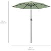 imageBest Choice Products 75ft HeavyDuty Round Outdoor Market Table Patio Umbrella wSteel Pole Push Button Tilt Easy Crank Lift  Sky BlueSage Green