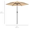 imageBest Choice Products 75ft HeavyDuty Round Outdoor Market Table Patio Umbrella wSteel Pole Push Button Tilt Easy Crank Lift  Sky BlueSand