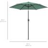 imageBest Choice Products 75ft HeavyDuty Round Outdoor Market Table Patio Umbrella wSteel Pole Push Button Tilt Easy Crank Lift  Sky BlueSeaglass