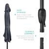 imageBest Choice Products 75ft HeavyDuty Round Outdoor Market Table Patio Umbrella wSteel Pole Push Button Tilt Easy Crank Lift  Sky BlueSlate