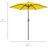 imageBest Choice Products 75ft HeavyDuty Round Outdoor Market Table Patio Umbrella wSteel Pole Push Button Tilt Easy Crank Lift  Sky BlueYellow