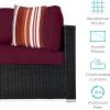imageBest Choice Products 7Piece Modular Outdoor Sectional Wicker Patio Conversation Set w 2 Pillows Coffee Table Cover Included  TaupePistachioBlackDeep Burgundy