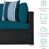 imageBest Choice Products 7Piece Modular Outdoor Sectional Wicker Patio Conversation Set w 2 Pillows Coffee Table Cover Included  TaupePistachioBlackPeacock