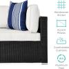 imageBest Choice Products 7Piece Modular Outdoor Sectional Wicker Patio Conversation Set w 2 Pillows Coffee Table Cover Included  TaupePistachioBlackWhite Sand