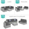 imageBest Choice Products 7Piece Modular Outdoor Sectional Wicker Patio Conversation Set w 2 Pillows Coffee Table Cover Included  TaupePistachioGrayGray