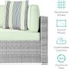 imageBest Choice Products 7Piece Modular Outdoor Sectional Wicker Patio Conversation Set w 2 Pillows Coffee Table Cover Included  TaupePistachioGrayLight Mint