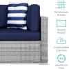 imageBest Choice Products 7Piece Modular Outdoor Sectional Wicker Patio Conversation Set w 2 Pillows Coffee Table Cover Included  TaupePistachioGrayNavy
