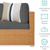 imageBest Choice Products 7Piece Modular Outdoor Sectional Wicker Patio Conversation Set w 2 Pillows Coffee Table Cover Included  TaupePistachioNaturalGray