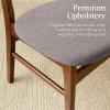 imageBest Choice Products 7Piece Wooden Dining Room Table Set MidCentury Modern Kitchen Table w 6 Chairs Upholstered Cushions Curved Backrests Rounded Table Corners  WalnutGrayWalnutGray