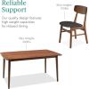 imageBest Choice Products 7Piece Wooden Dining Room Table Set MidCentury Modern Kitchen Table w 6 Chairs Upholstered Cushions Curved Backrests Rounded Table Corners  WalnutGrayWalnutCharcoal
