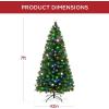 imageBest Choice Products 7ft PreLit Fiber Optic Artificial Pine Christmas Tree Holiday Dcor Centerpiece w 280 Multicolored LED Lights 8 Sequences Foldable Stand7ft
