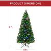 imageBest Choice Products 7ft PreLit Fiber Optic Artificial Pine Christmas Tree Holiday Dcor Centerpiece w 280 Multicolored LED Lights 8 Sequences Foldable Stand6ft