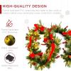 imageBest Choice Products 9ft PreLit Holiday PreDecorated Christmas Garland for Stairs Fireplace Decoration wPVC Tips 50 Lights Pine Cones Berries  SemiFlockedGreenRibbons  Battery