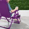 imageBest Choice Products Adjustable Zero Gravity Chair Monochromatic Color Folding Patio Recliner wSide Tray Headrest  SeafoamAmethyst
