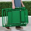 imageBest Choice Products Adjustable Zero Gravity Chair Monochromatic Color Folding Patio Recliner wSide Tray Headrest  SeafoamBasil