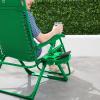 imageBest Choice Products Adjustable Zero Gravity Chair Monochromatic Color Folding Patio Recliner wSide Tray Headrest  SeafoamBasil