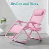 imageBest Choice Products Adjustable Zero Gravity Chair Monochromatic Color Folding Patio Recliner wSide Tray Headrest  SeafoamCarnation
