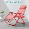 imageBest Choice Products Adjustable Zero Gravity Chair Monochromatic Color Folding Patio Recliner wSide Tray Headrest  SeafoamCoral